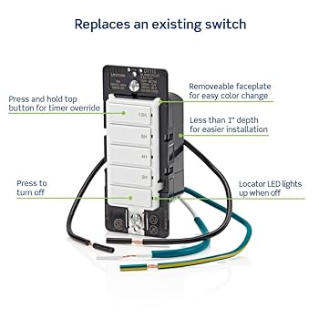 Leviton Countdown Timer Switch for household lights, heaters
